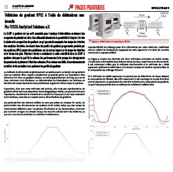 Validation du gradient HPLC à l'aide de débitmètres non invasifs