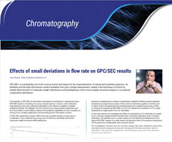 Effects of small deviations in flowrate on GPC/SEC results