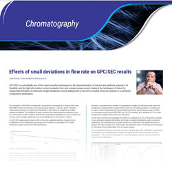 Effects of small deviations in flow rate on GPC/SEC results