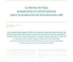 La técnica de flujo proporciona un contyrol preciso sobre la producción de formulaciones LNP
